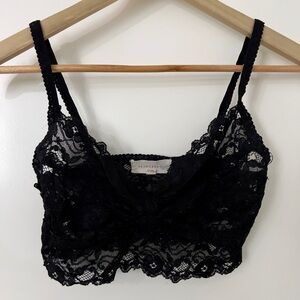 Black Lace Bralette - Size Small Women